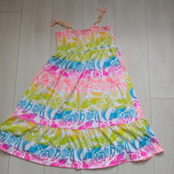 George girls sizr 14/16 XL summer multi colour dress with tied off straps - Picture 4 of 4